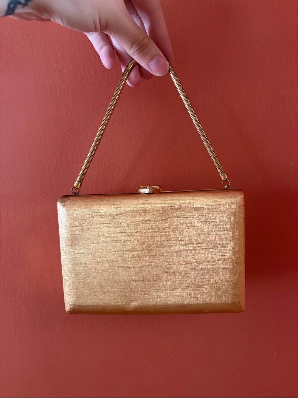 Antique Volupté gold handbag